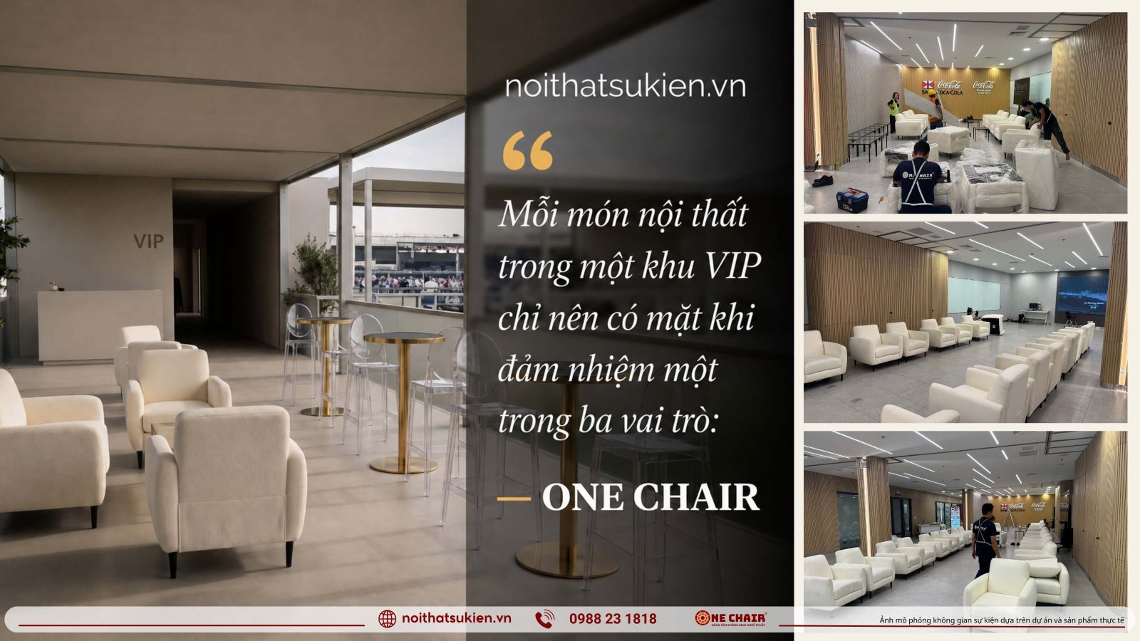 Cua vao khu VIP cum sofa lounge va day ban cao dung the hien ba vai tro khong gian