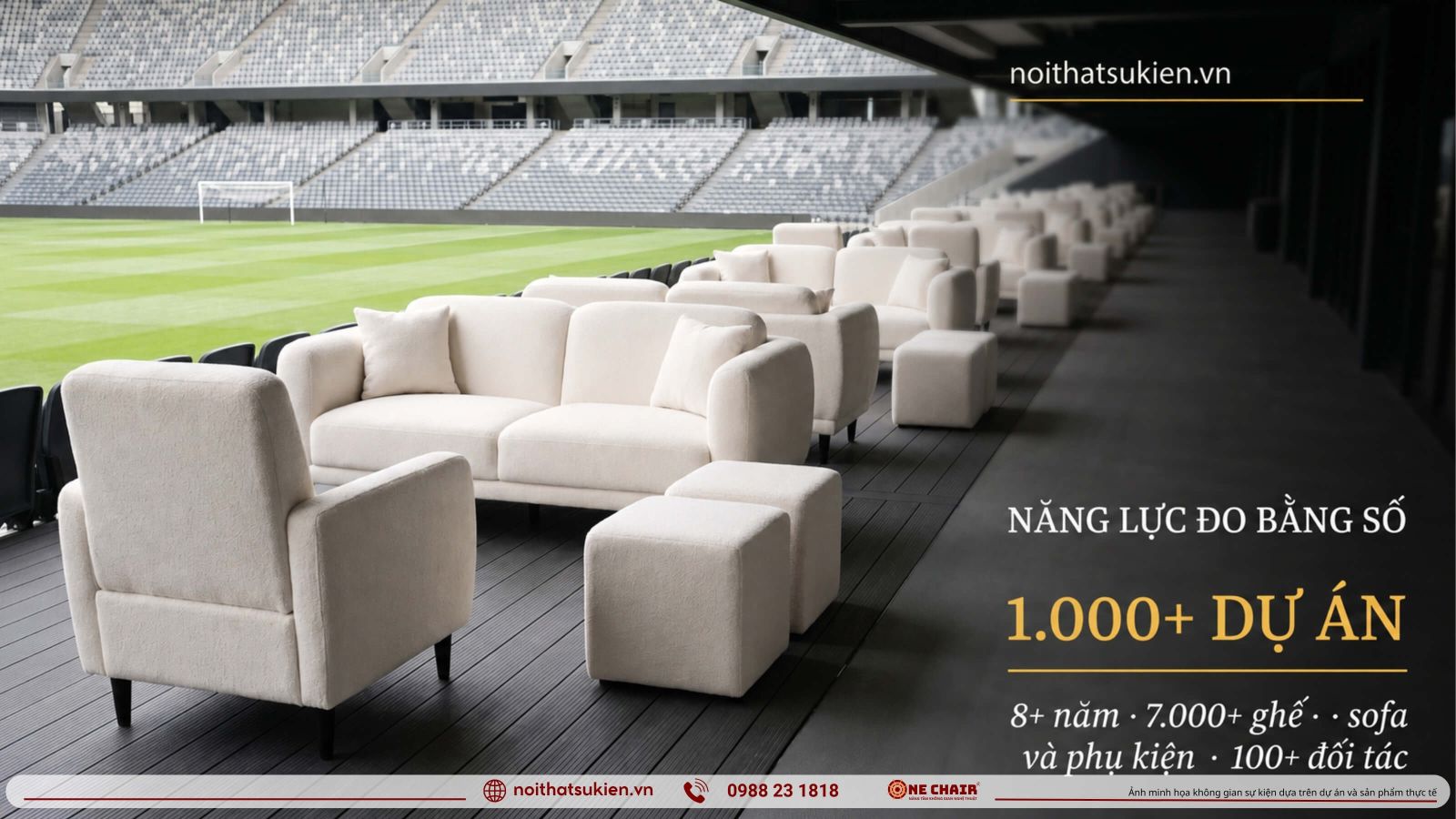 Mot khu VIP san van dong da dung noi that theo vai tro khong gian