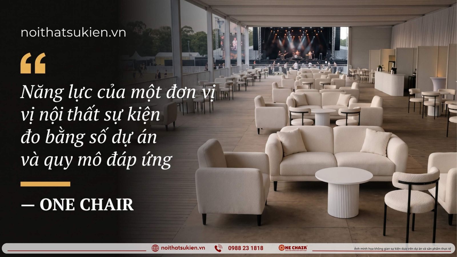 Mot khu VIP concert da dung noi that theo vai tro khong gian