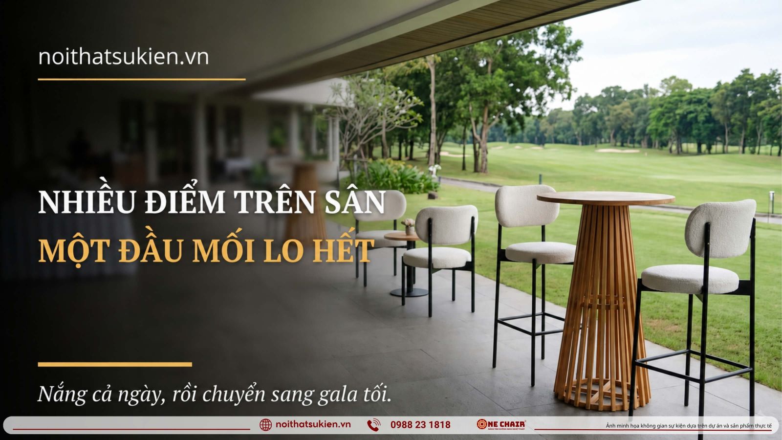 Khu VIP giai golf doanh nghiep khu don tiep tai nha CLB va diem dung tren san