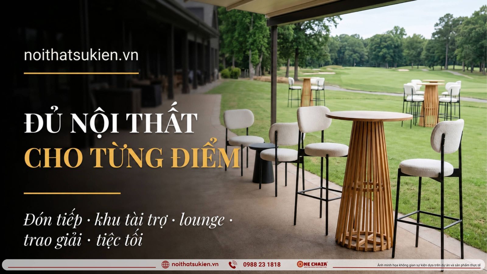 Cac khu vuc noi that giai golf tu nha CLB den diem dung tren san va khu trao giai