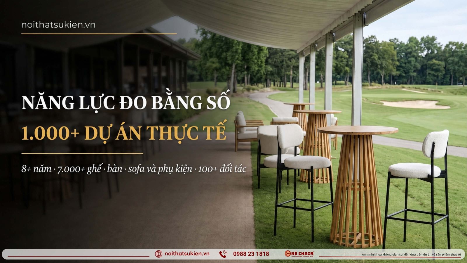Mot giai golf doanh nghiep da dung noi that theo vai tro khong gian