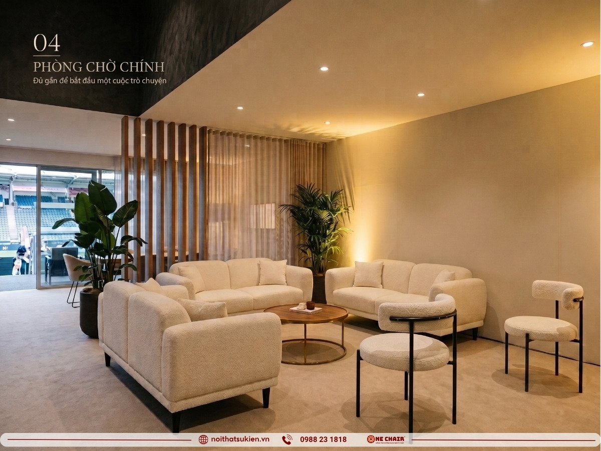 Kiểm và chỉnh lại khu VIP lounge vào sáng ngày thứ tư của sự kiện nhiều ngày