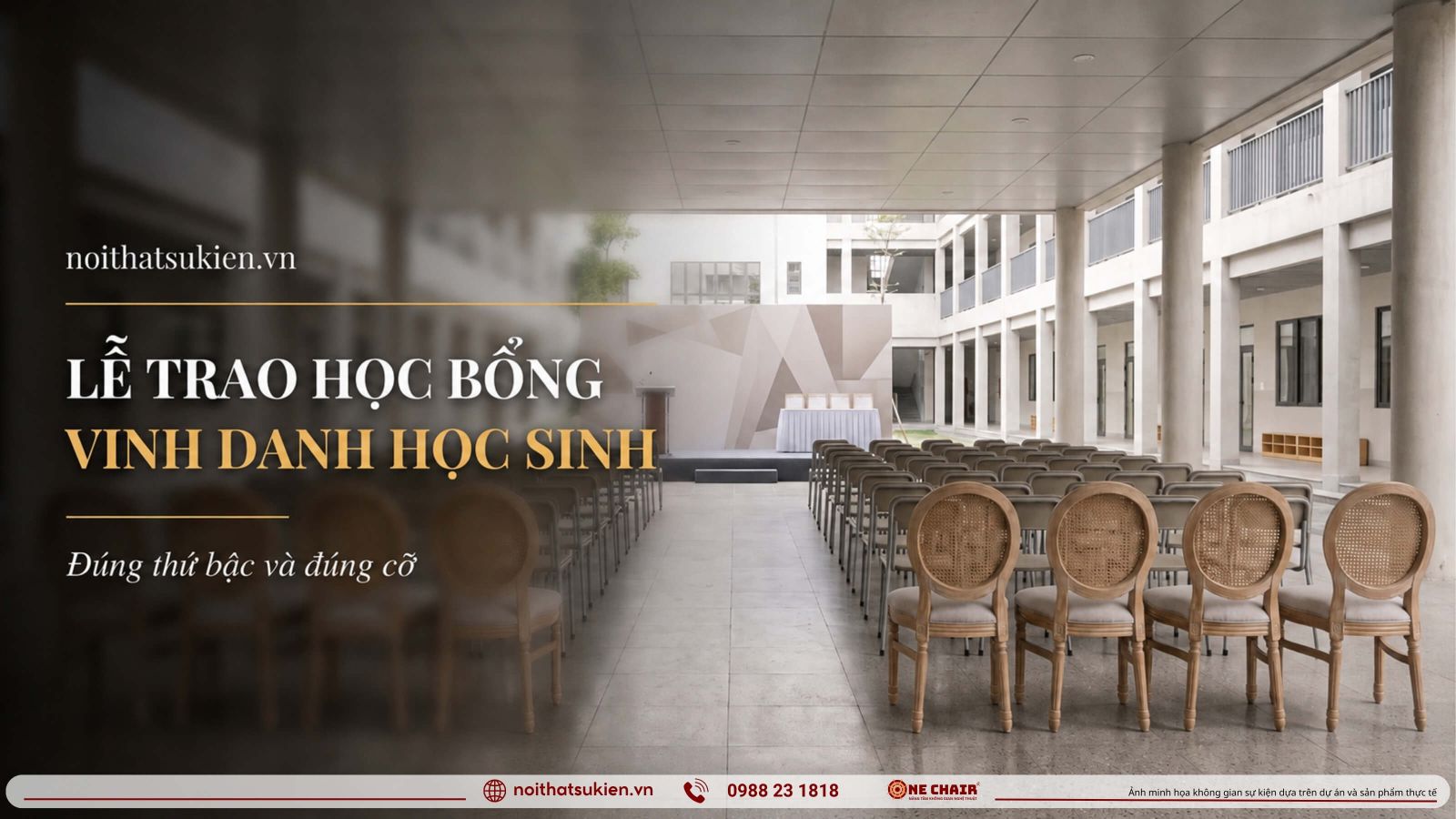 Le trao hoc bong san khau vinh danh ghe hoc sinh va khu khach moi nha tai tro