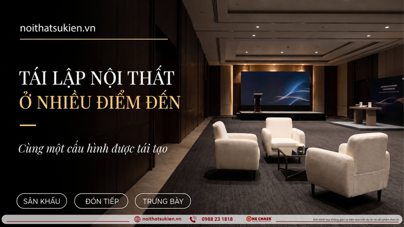 Roadshow nhieu diem den cua doan quoc te voi san khau khu tiep khach lap lai giong nhau