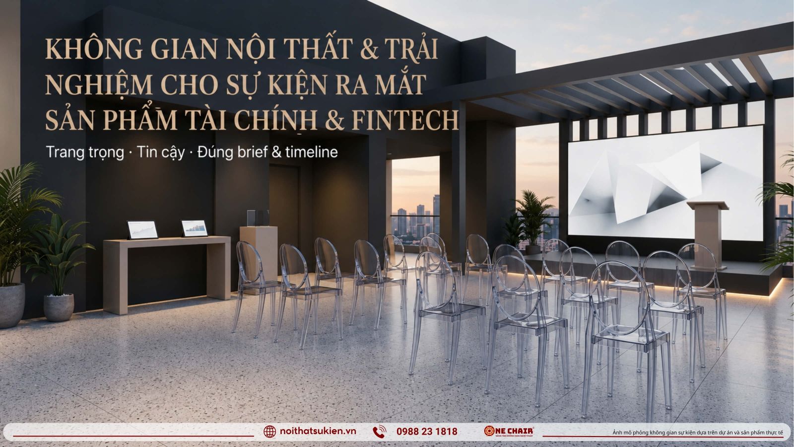 Khong gian ra mat tai chinh fintech san khau cong bo khu trai nghiem so va khu vip