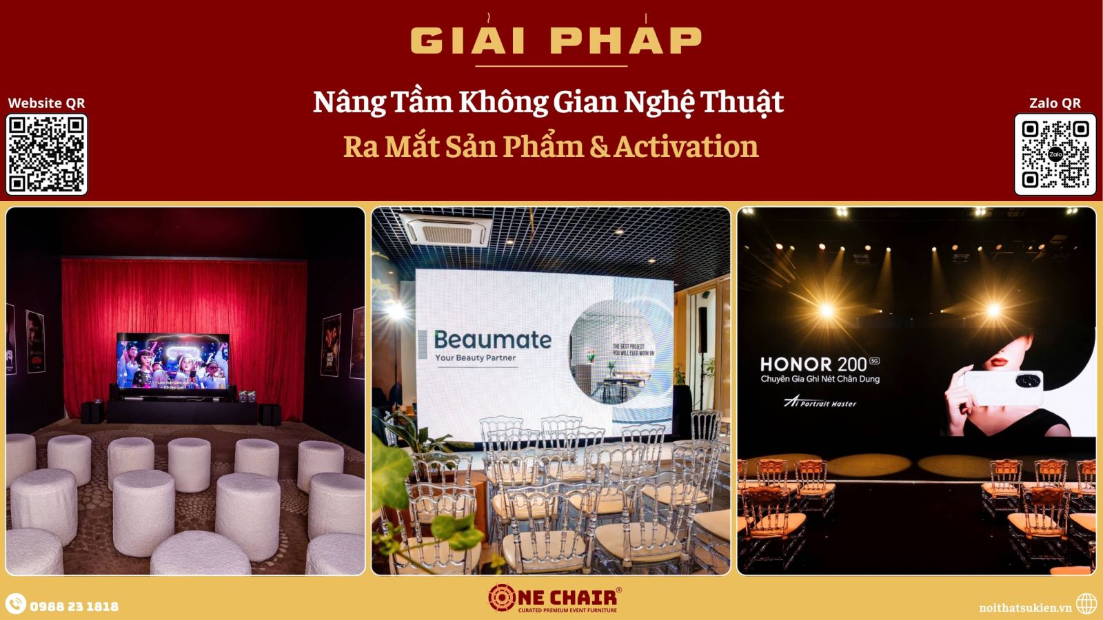 Lễ ra mắt sản phẩm do ONE CHAIR setup nội thất sự kiện