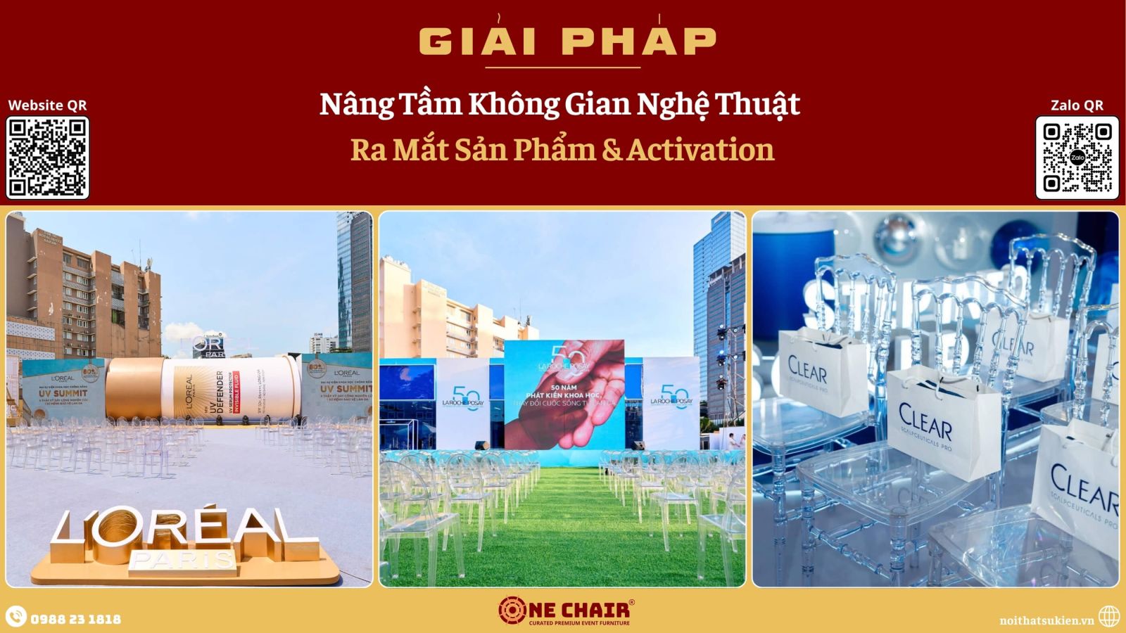 KOL lounge tại buổi activation dựng theo brand guideline chiến dịch