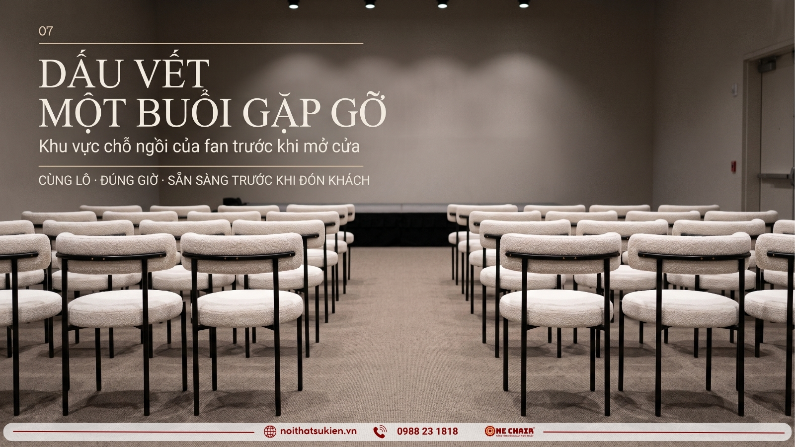 Buổi fan meeting do ONE CHAIR setup nội thất sự kiện cho khu ghế khán giả