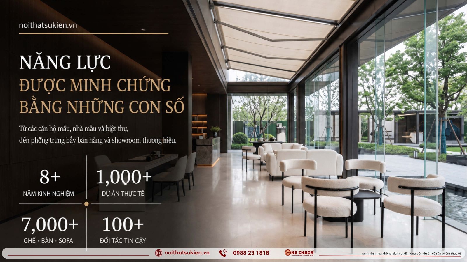Mot nha mau da dung noi that trung bay theo vai tro khong gian
