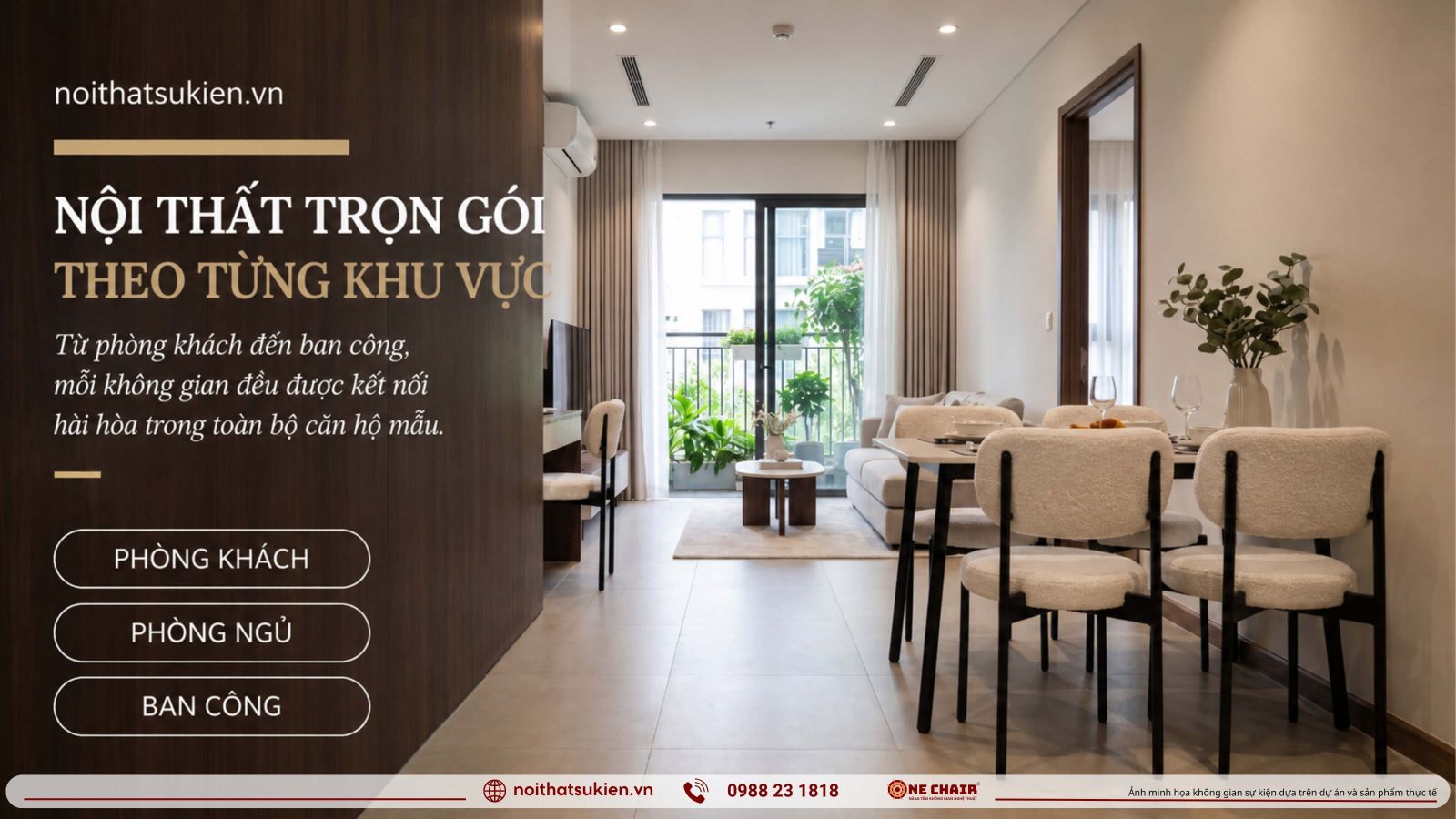Cac phong trong can ho mau tu phong khach phong an den phong ngu va ban cong