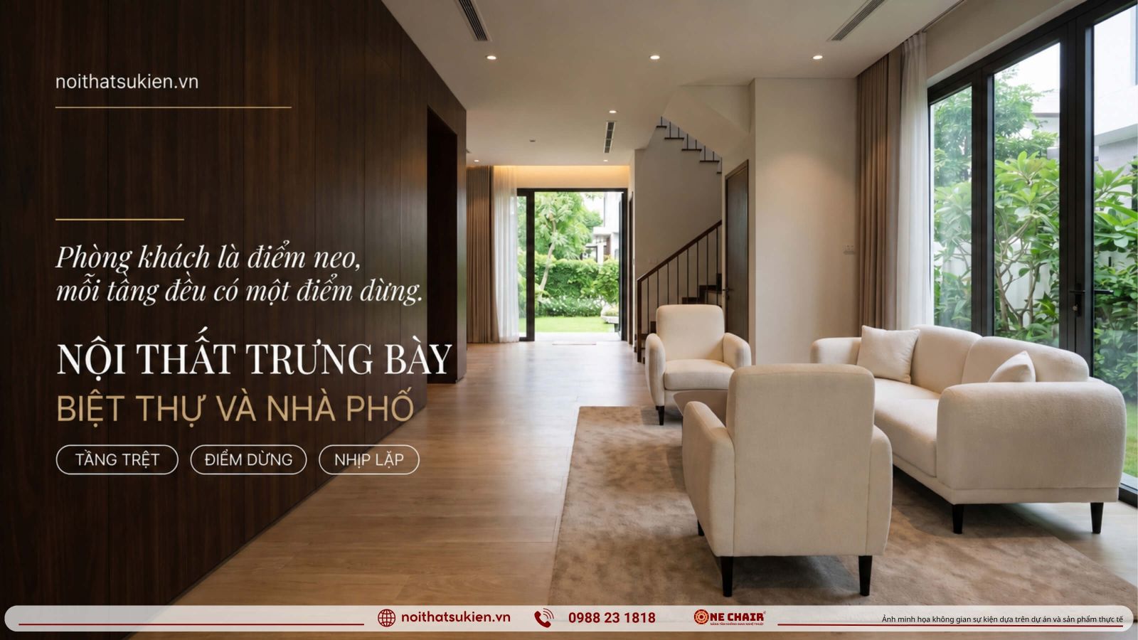 Biet thu va nha pho da dung noi that trung bay cho khach xem nha