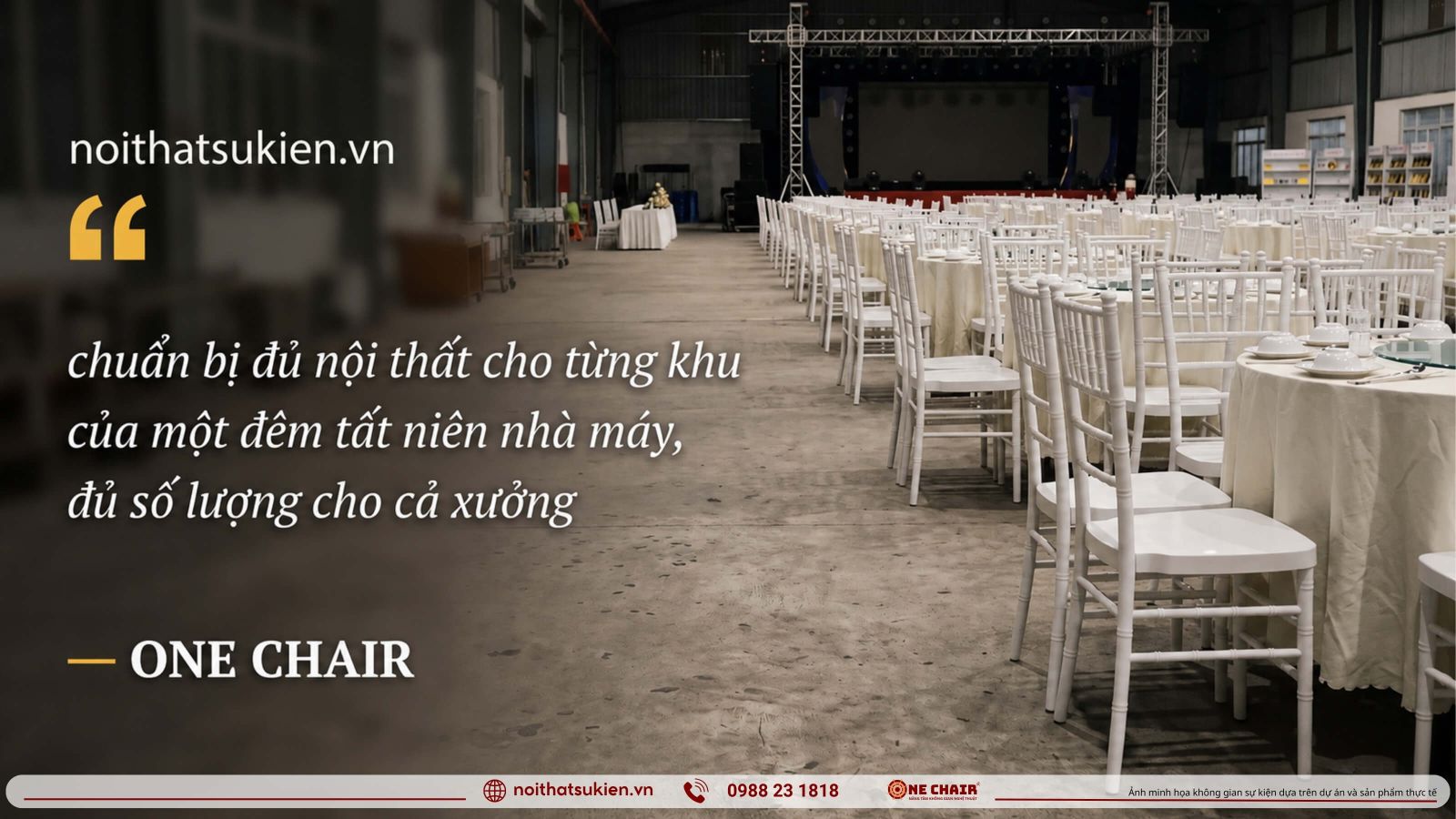 Cac khu vuc noi that tat nien nha may tu san khau den ban tiec va khu boc tham