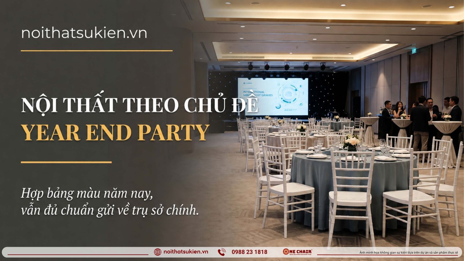 Year end party doanh nghiep FDI san khau awards ban tiec va khu after party theo chu de