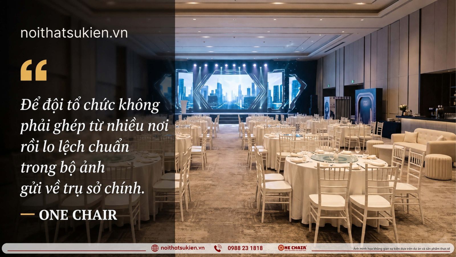 Cac khu vuc noi that year end party FDI tu san khau den ban tiec va khu tro choi