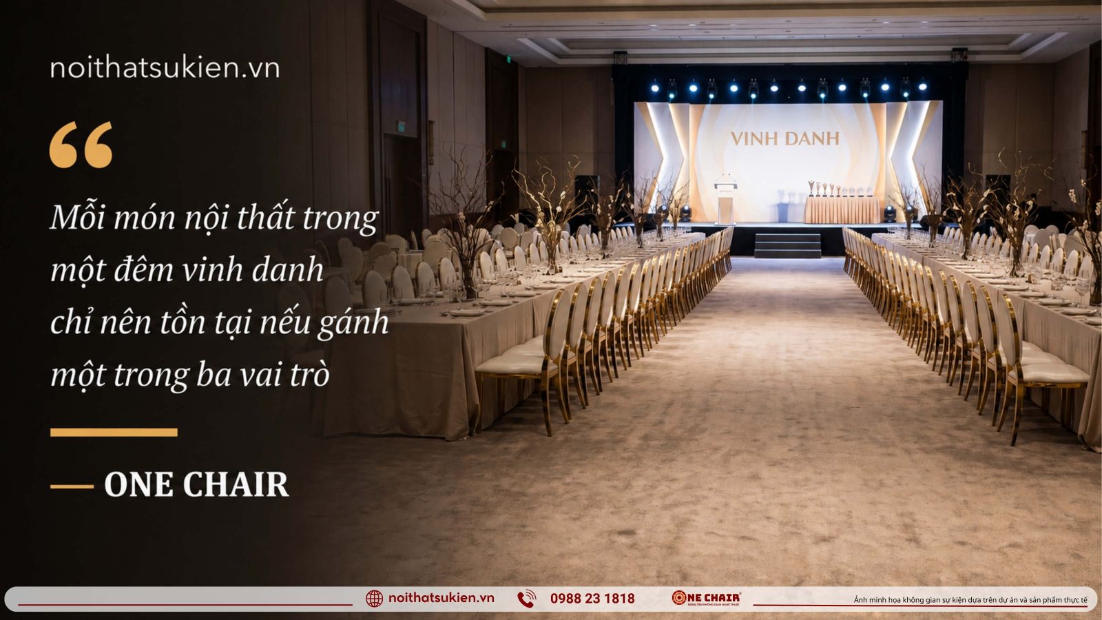 San khau vinh danh hang ghe dau lanh dao va day ban tiec chia theo chi nhanh