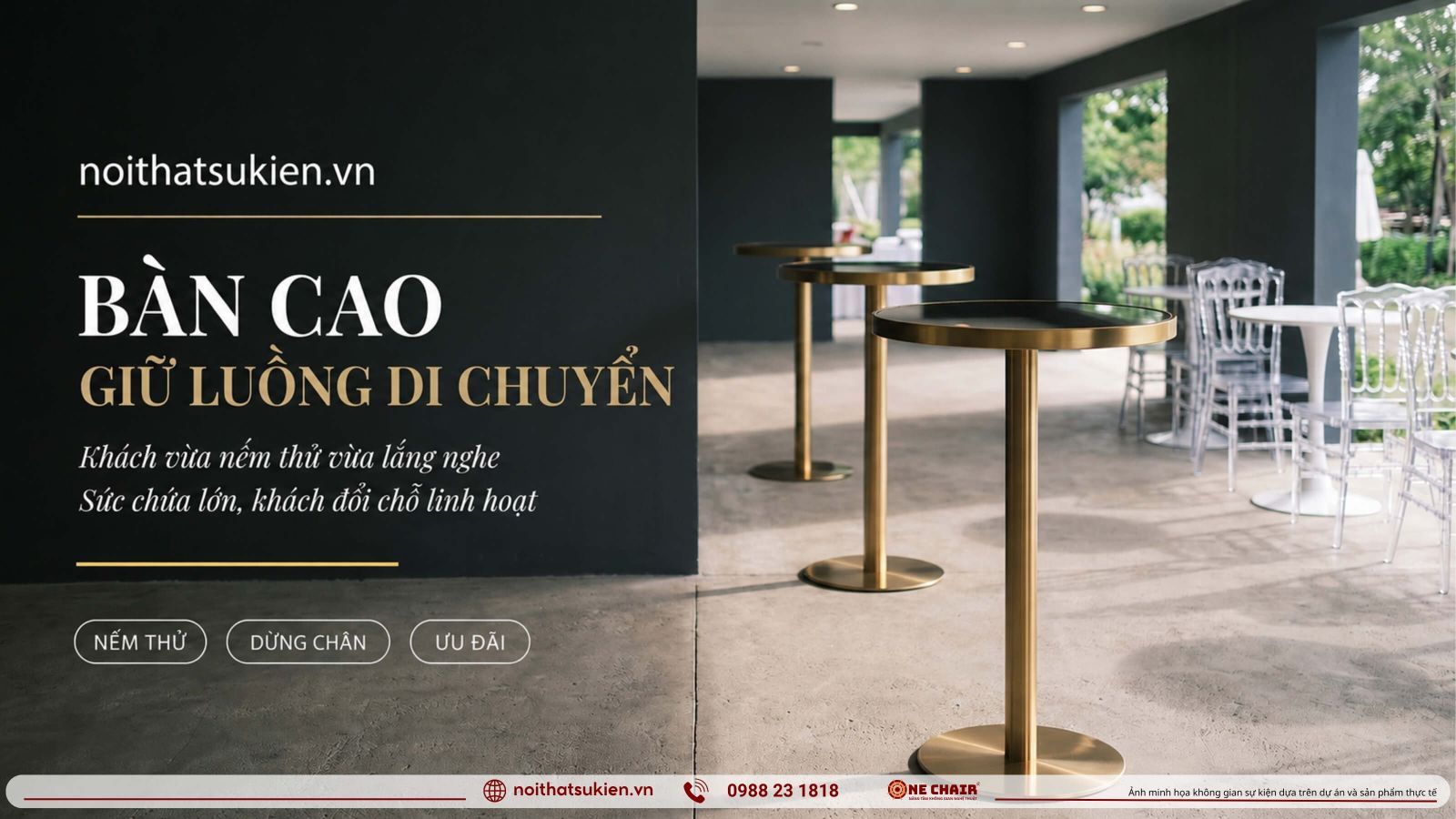 Cac khu vuc noi that gian thuc pham tu quay nem thu den ban tiep nha phan phoi