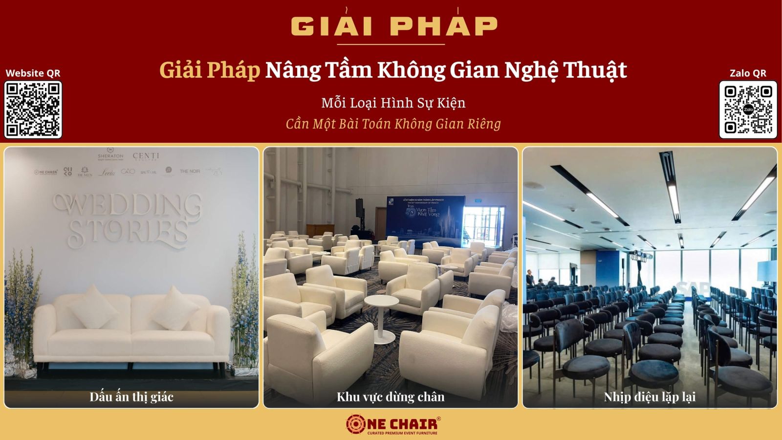 Không gian sự kiện doanh nghiệp do ONE CHAIR setup nội thất tuyển chọn
