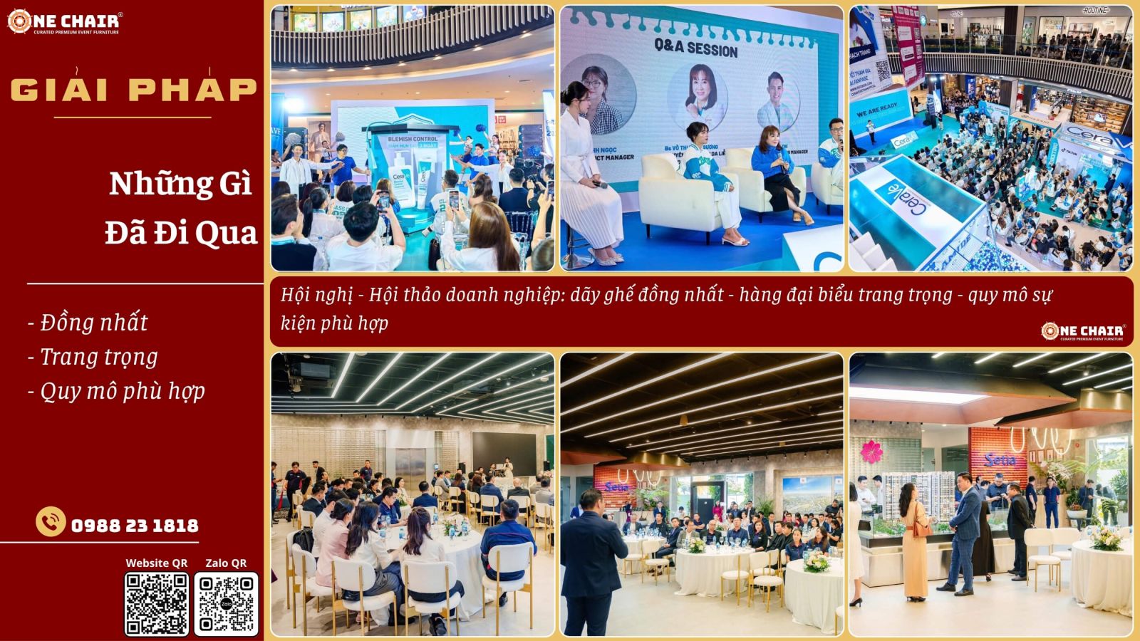 Dự án hội nghị doanh nghiệp — ghế đại biểu và bàn chủ toạ ONE CHAIR