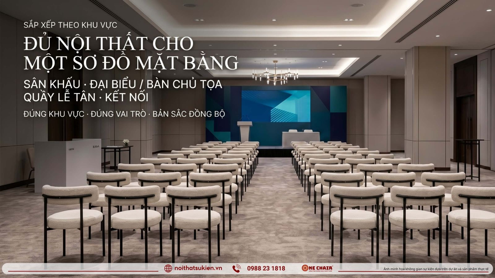 Cac khu vuc noi that hoi nghi tap doan tu san khau keynote den khu networking quoc te
