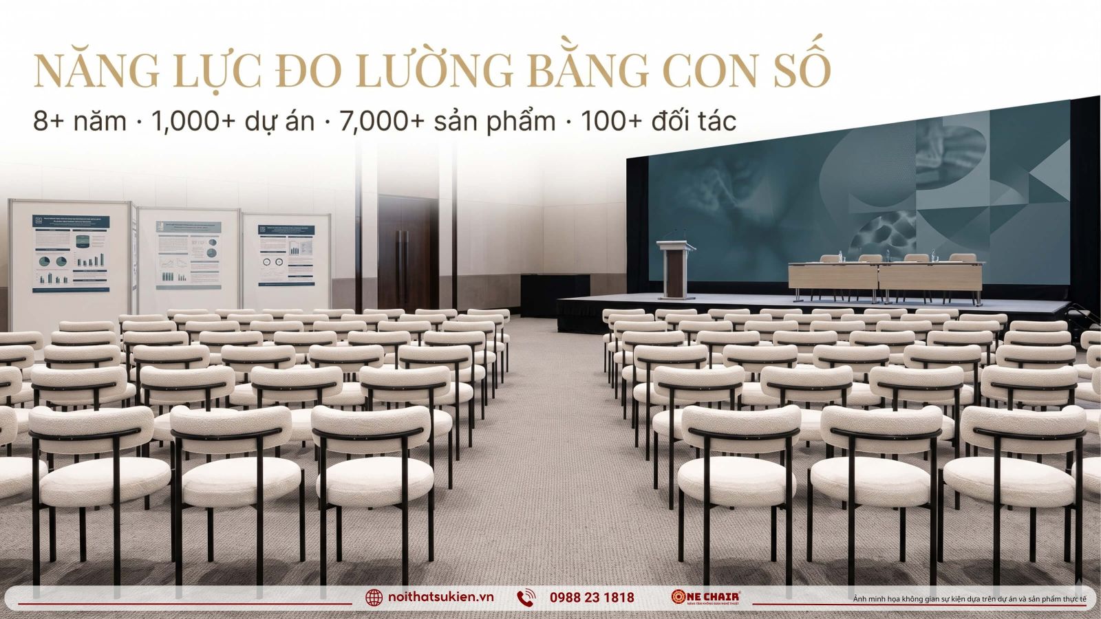 Mot hoi nghi y khoa da dung noi that theo vai tro khong gian voi khu bao cao va poster