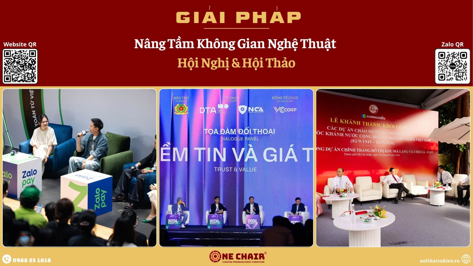 Hội nghị doanh nghiệp quy mô lớn do ONE CHAIR setup nội thất sự kiện