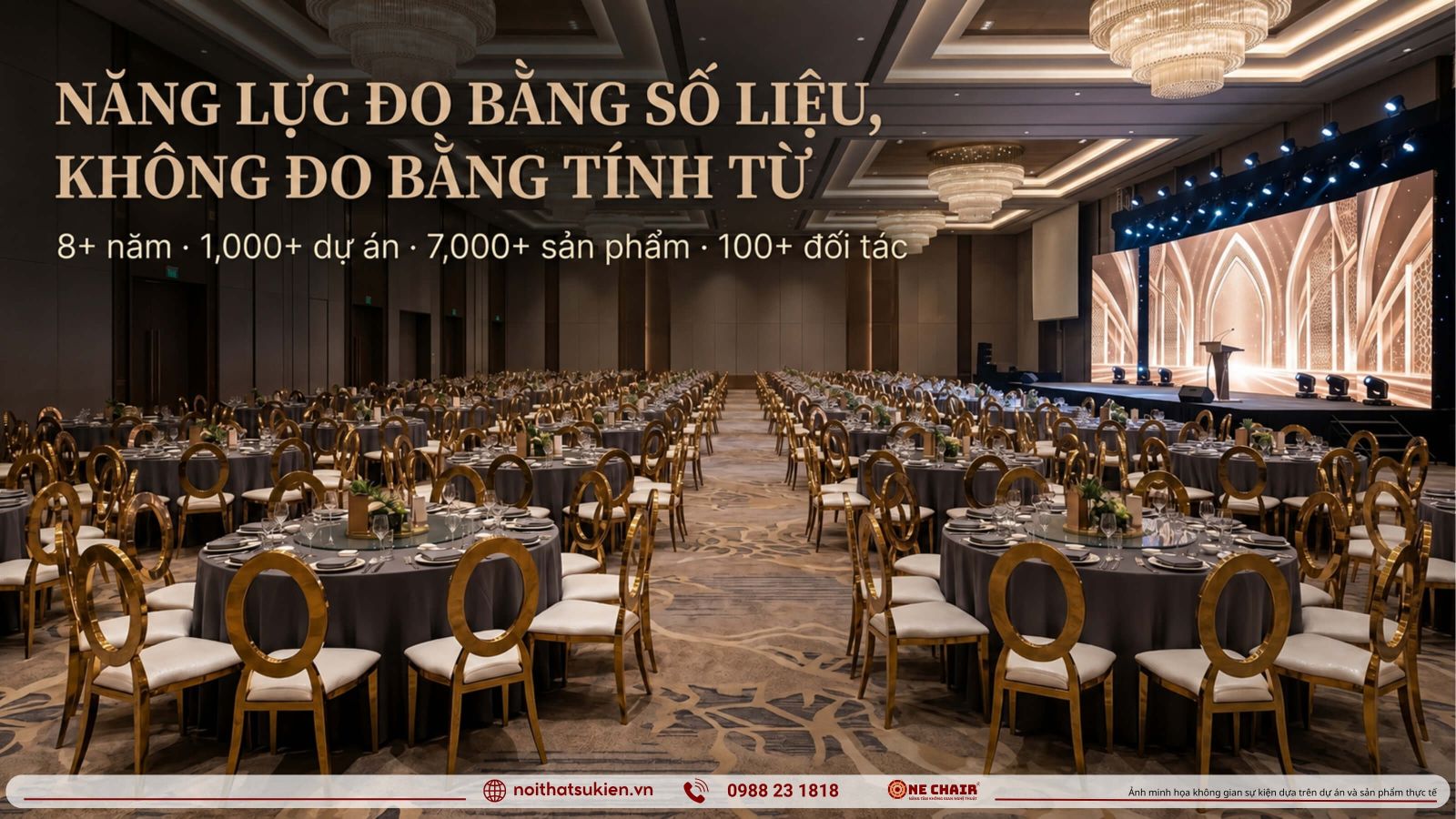 Mot buoi gala tri an nganh tai chinh da dung noi that theo vai tro khong gian