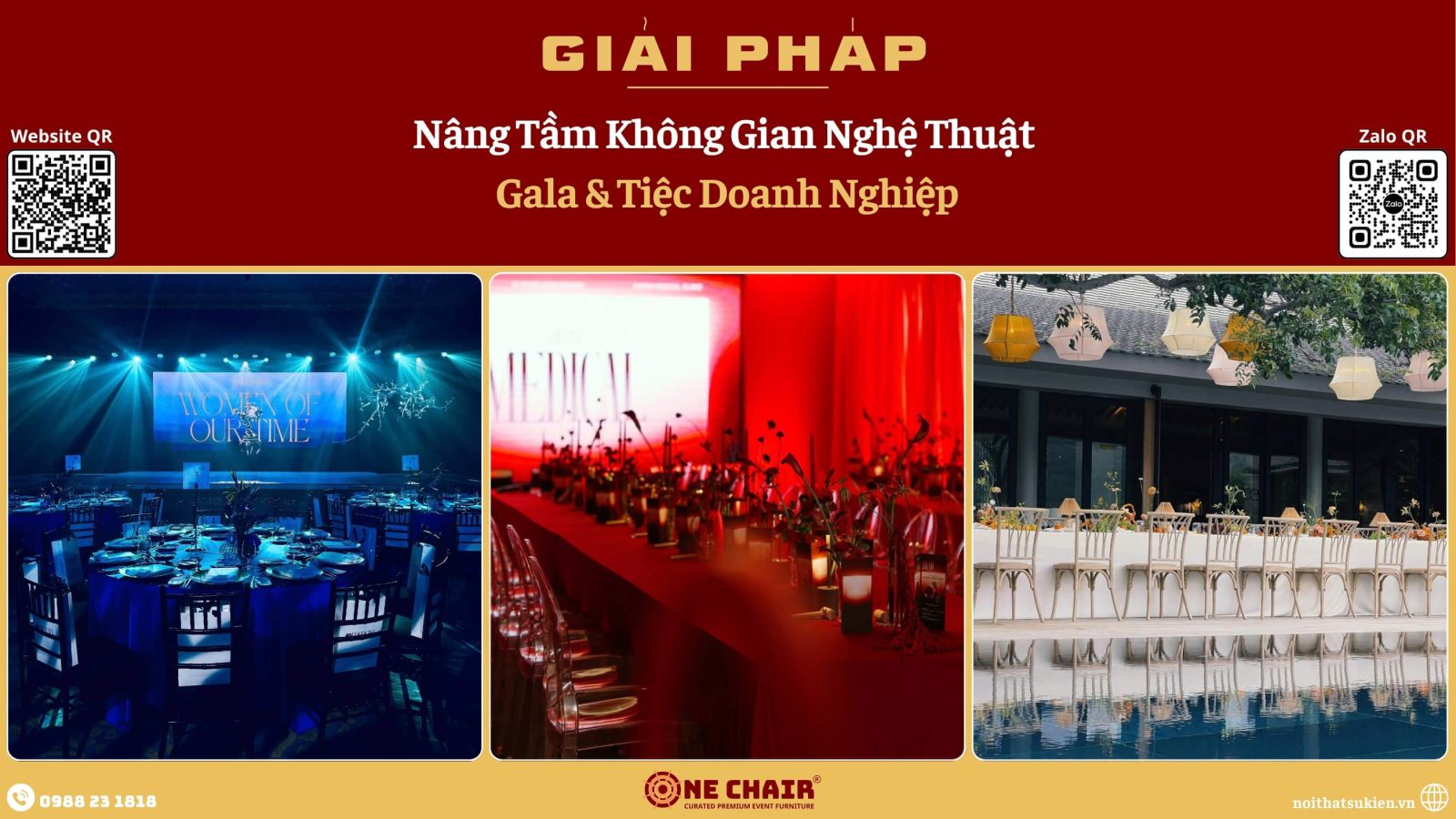 Đêm gala doanh nghiệp quy mô lớn do ONE CHAIR setup nội thất sự kiện