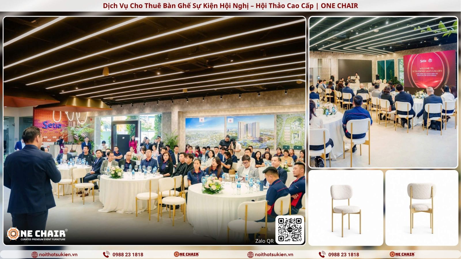 Sofa diễn giả và bàn trà cho phiên đối thoại hội nghị – ONE CHAIR