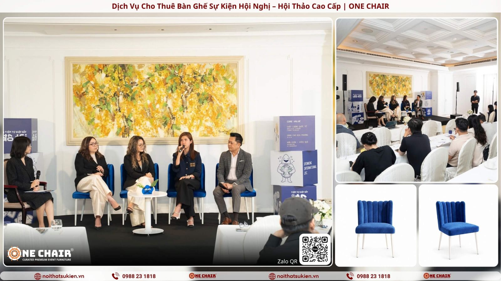 Bàn cocktail cao cho giờ nghỉ hội nghị – ONE CHAIR