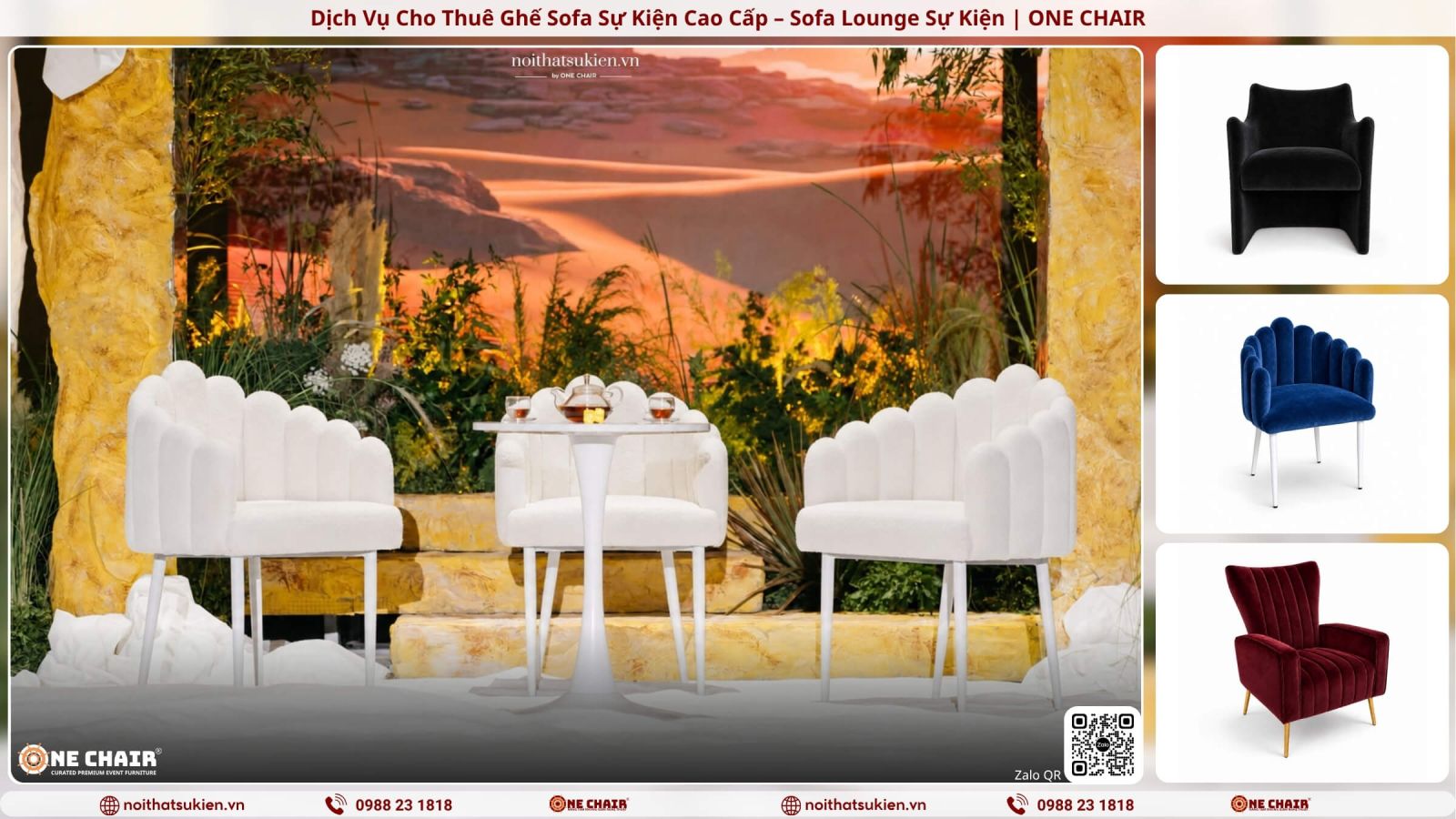 cho thuê ghế sofa - ghế sofa điểm nhấn
