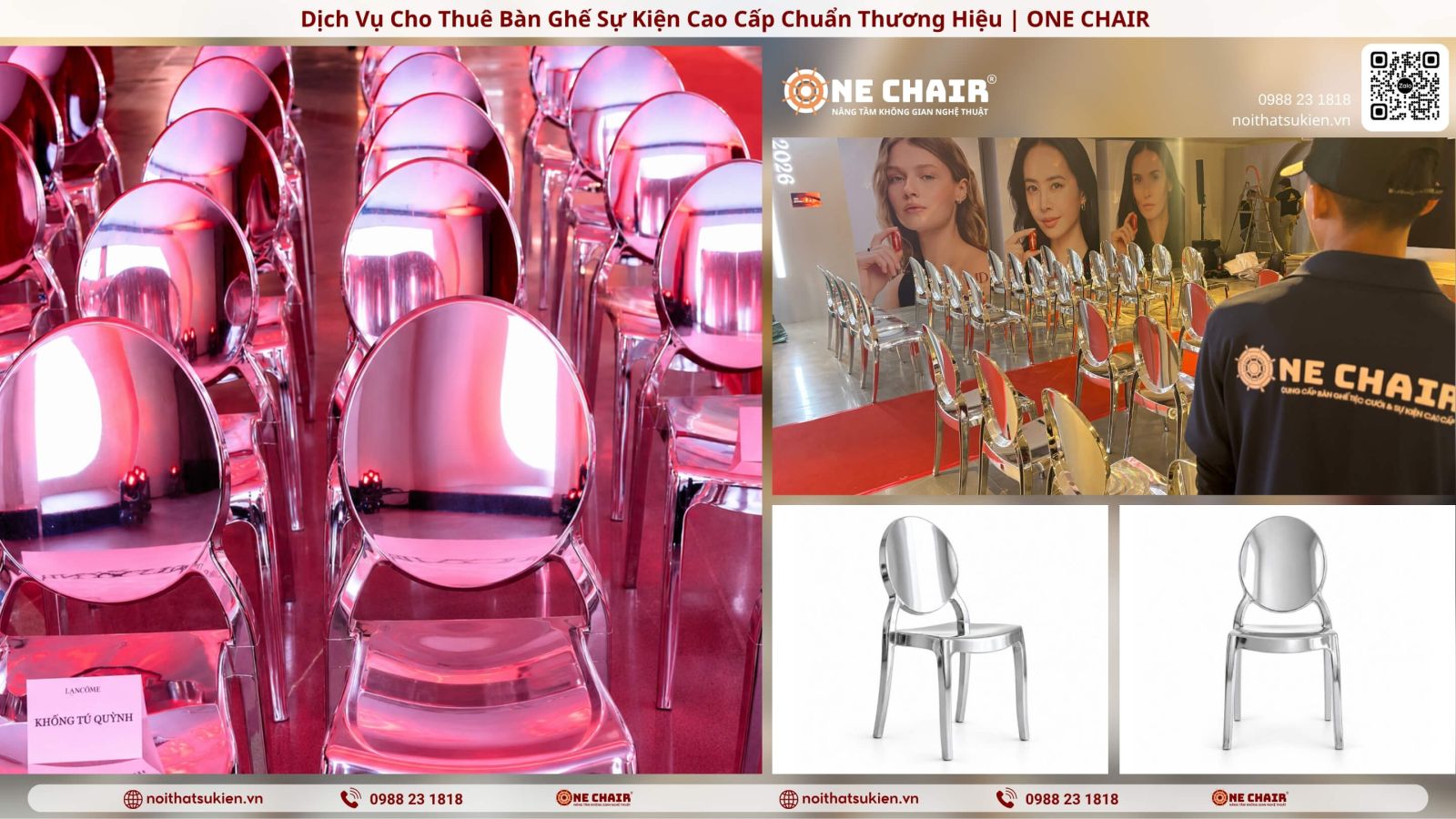 Thuê ghế sự kiện Velvet 11 màu bọc – ONE CHAIR