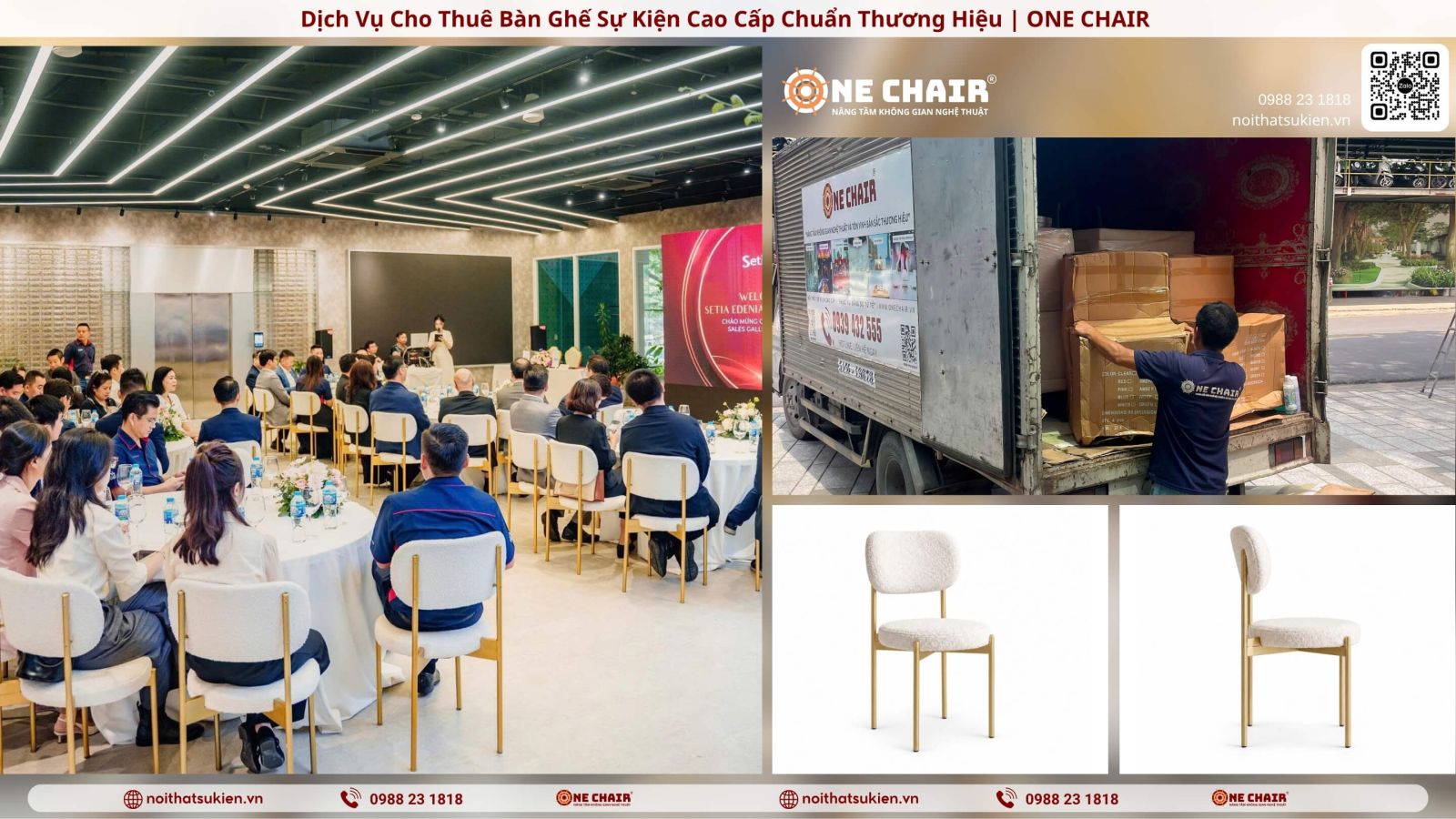 Bàn tròn tiệc và bàn hội nghị chữ nhật cho thuê – ONE CHAIR
