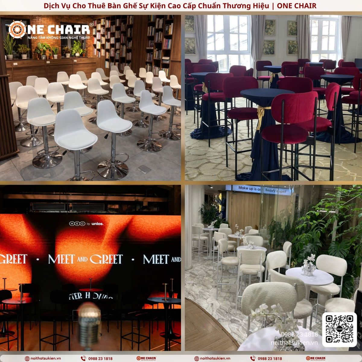 Cho thuê bàn cocktail sự kiện – khu giờ nghỉ hội nghị – ONE CHAIR