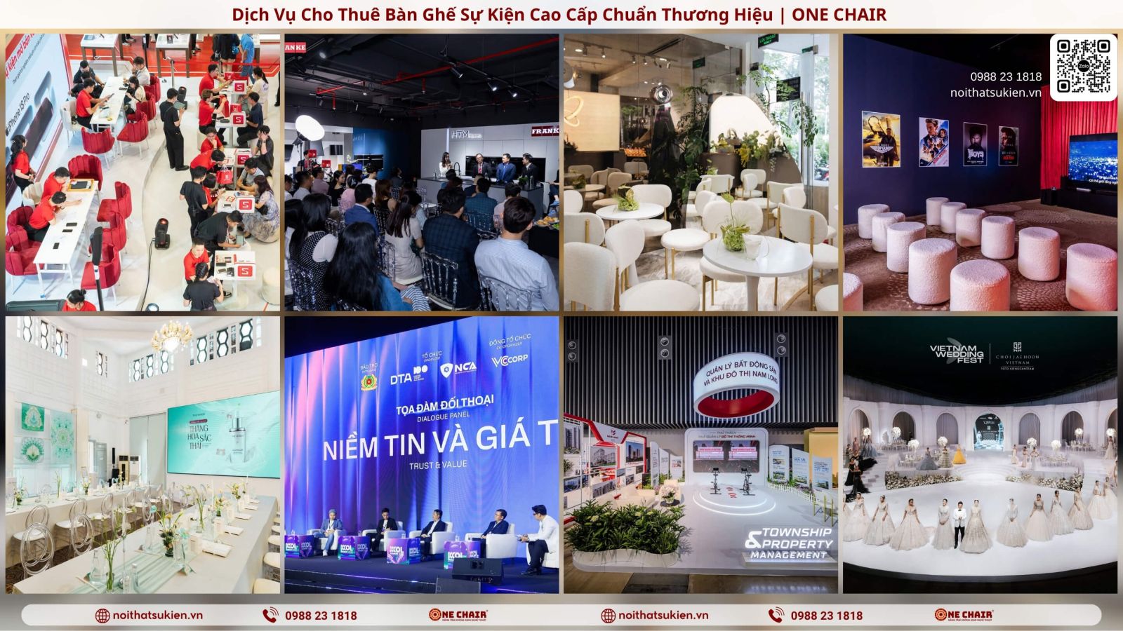 Dự án cho thuê bàn ghế sự kiện tại TP.HCM – hội nghị, ra mắt, activation, fashion show – ONE CHAIR