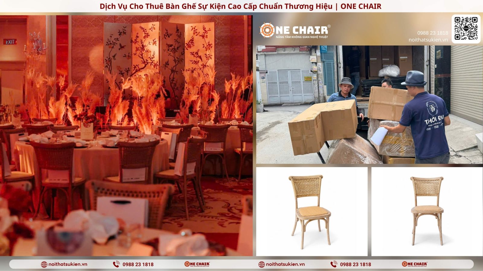 Dựng bàn ghế sự kiện theo băng dán sàn đã duyệt – ONE CHAIR