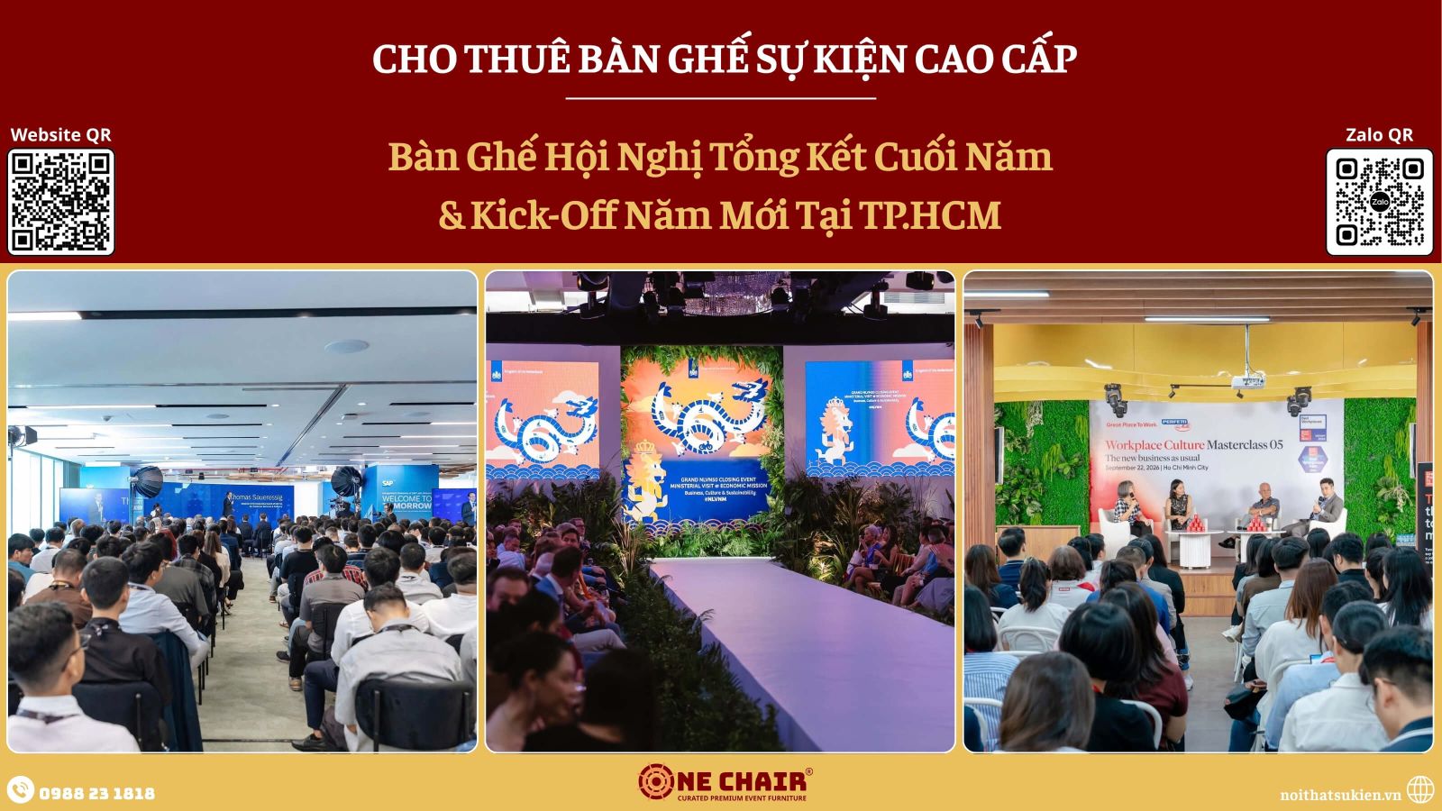 Cho thue ban ghe hoi nghi tong ket cuoi nam tai TP.HCM hoi truong xep ghe khan phong dong bo