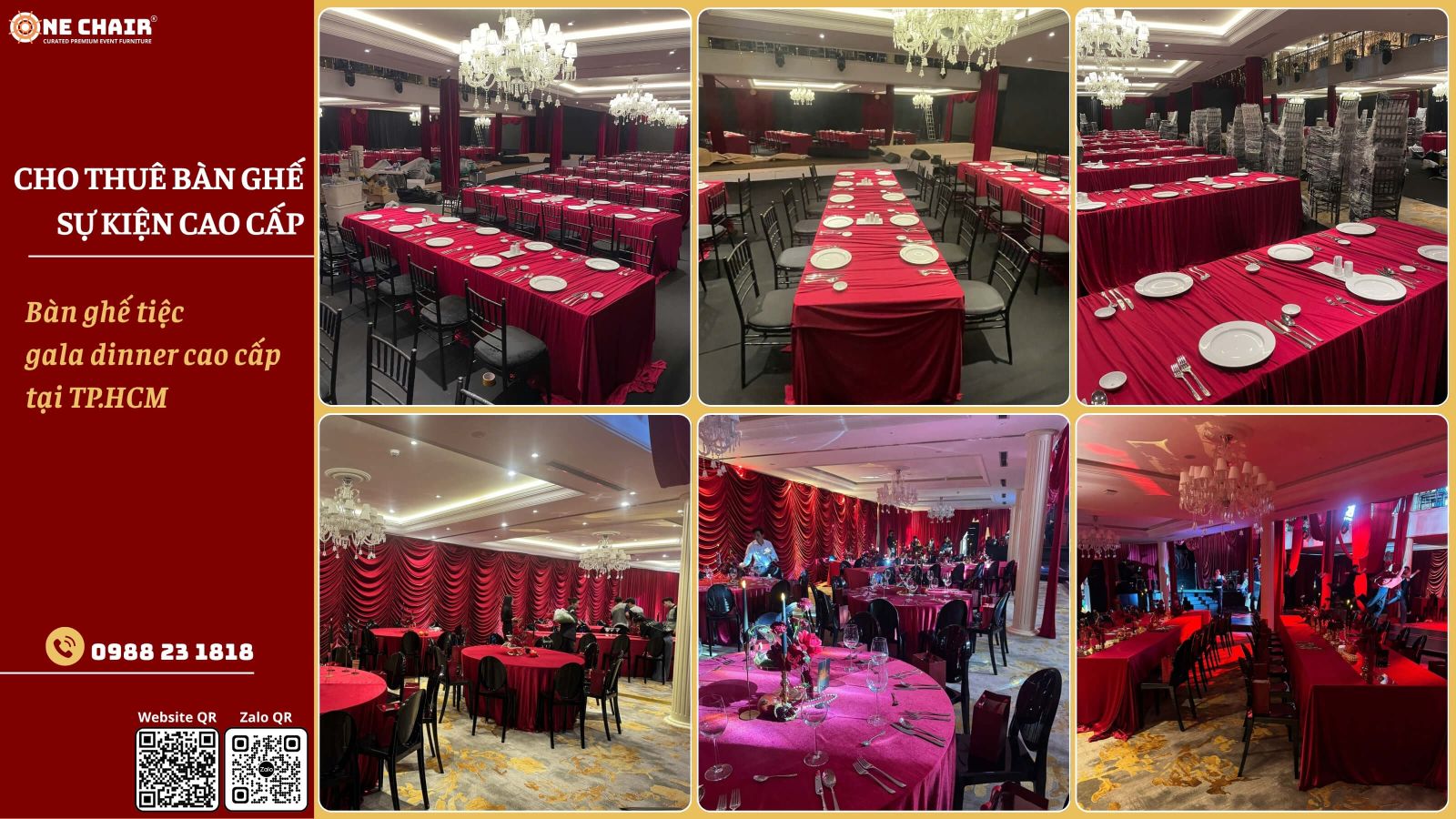 So do bo tri ban tiec gala dinner san khau ban VIP va loi phuc vu