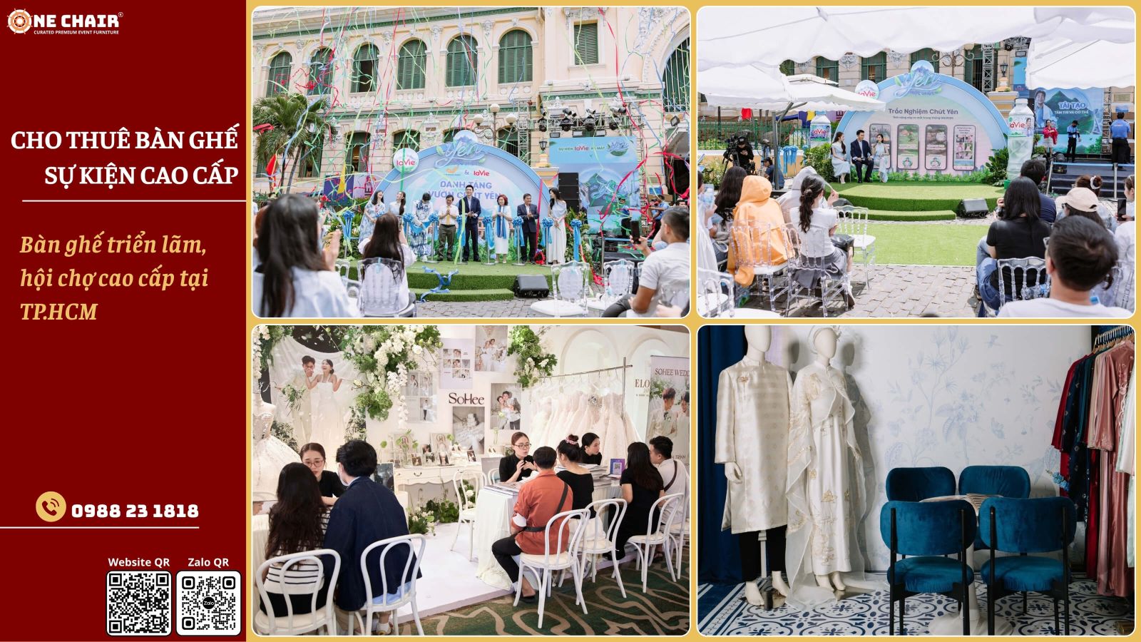 Ban tu van quay don khach va sofa VIP cho gian hang trien lam hoi cho