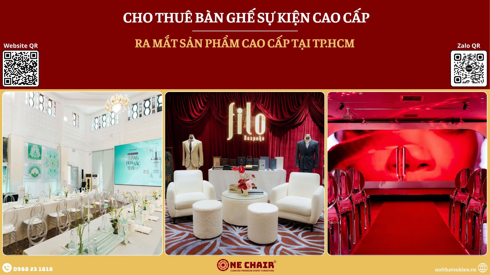 Cho thue ban ghe ra mat san pham cao cap tai TP.HCM khu khach moi ghe trong suot huong ve san khau