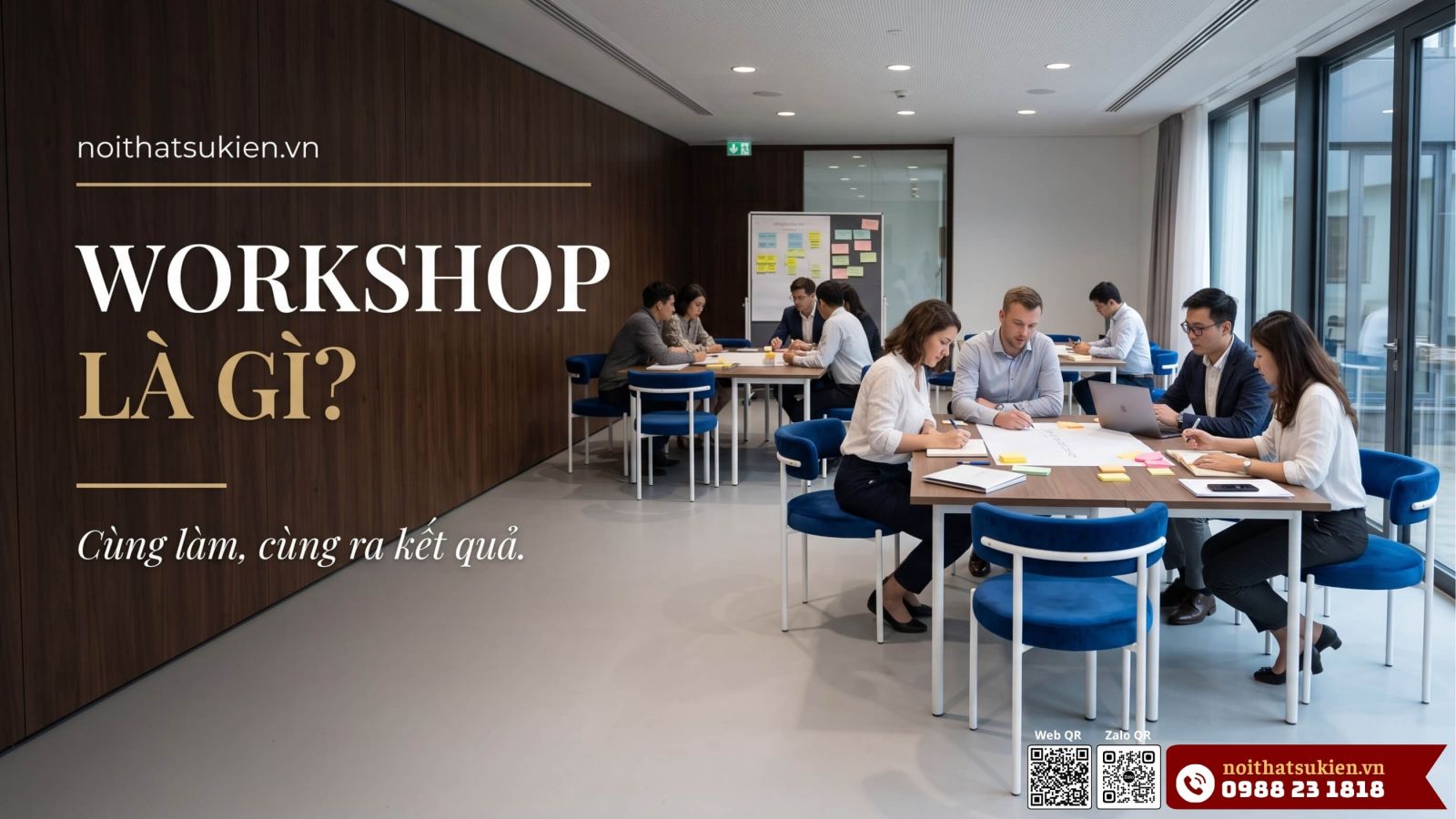 Workshop la gi bo tri ban ghe workshop doanh nghiep theo cum nhom nho tai TP.HCM