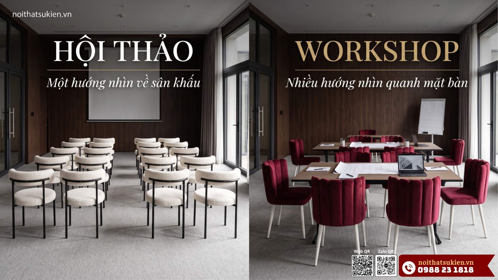 Workshop khac hoi thao so do bo tri kieu rap va kieu cum ban nhom nho