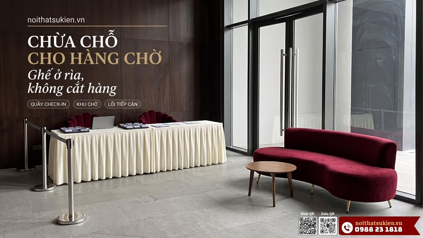 Bo tri ban check in su kien hang cho va loi di mot chieu vao khu chuong trinh