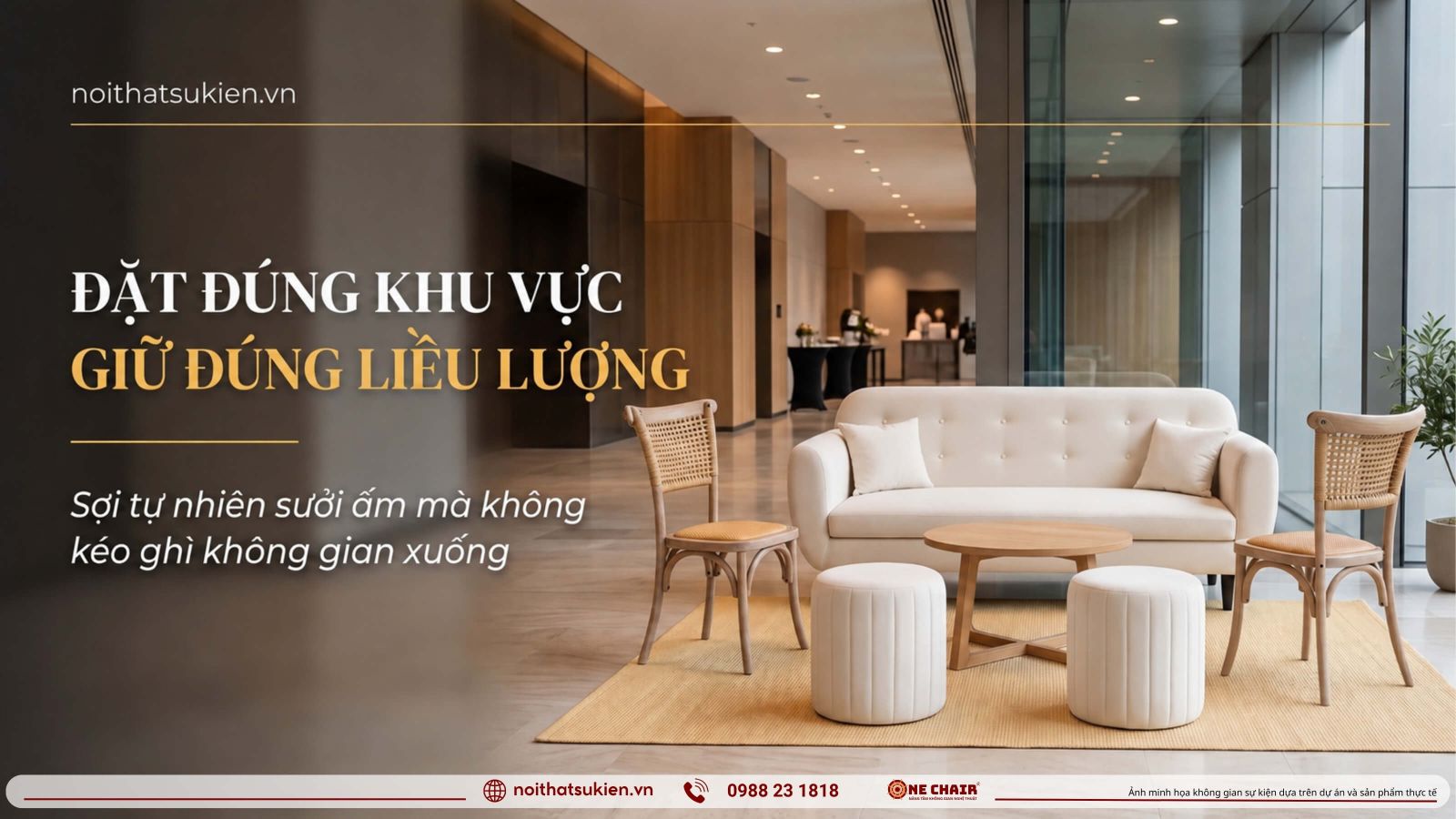 Đồ đan cói và lục bình làm điểm nhấn sợi tự nhiên trong sự kiện cao cấp