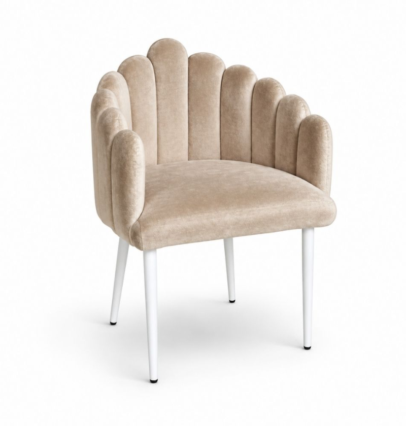 Ghế Bloom Armchair - Nhung Champagne