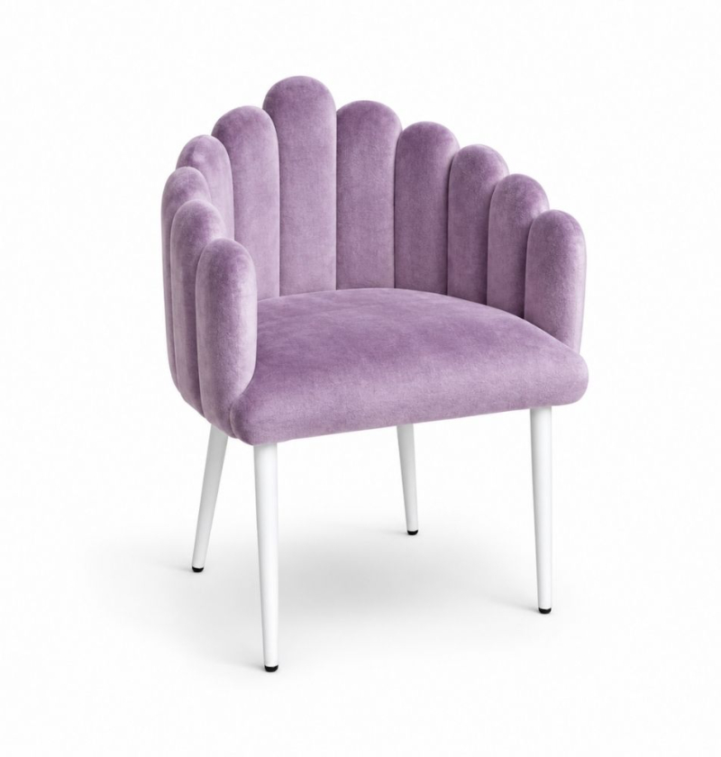 Ghế Bloom Armchair - Nhung Tím Lilac