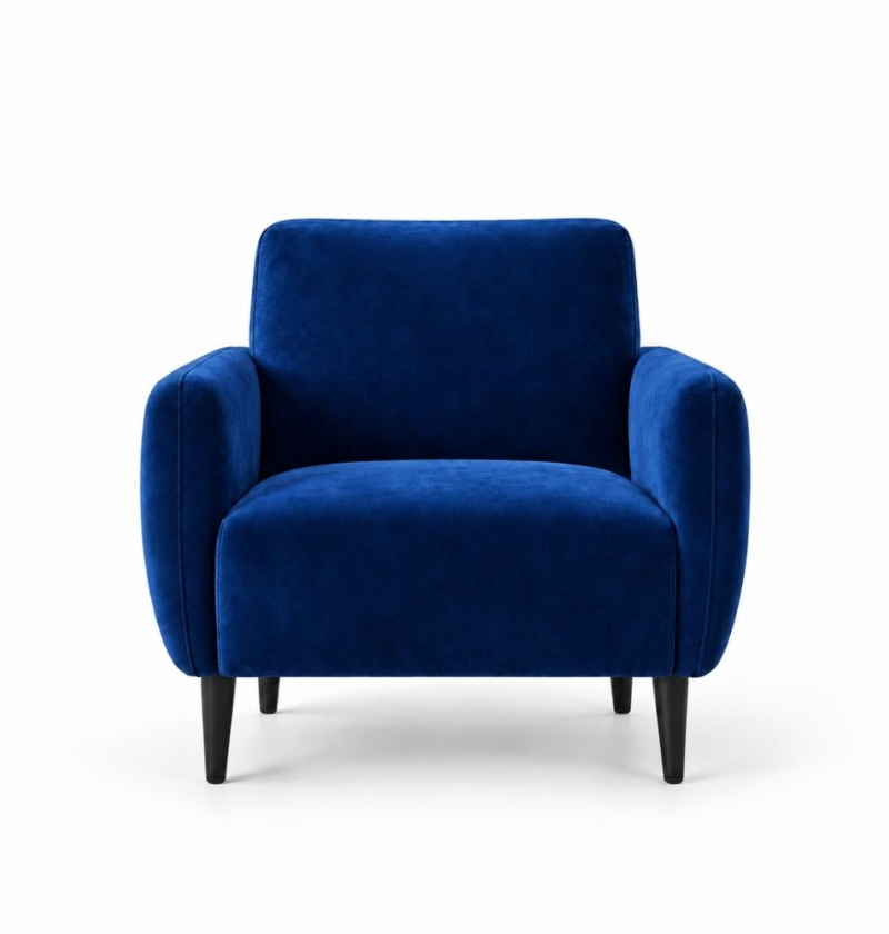 Ghế Sofa Armchair VIP - Nhung Xanh Cobalt