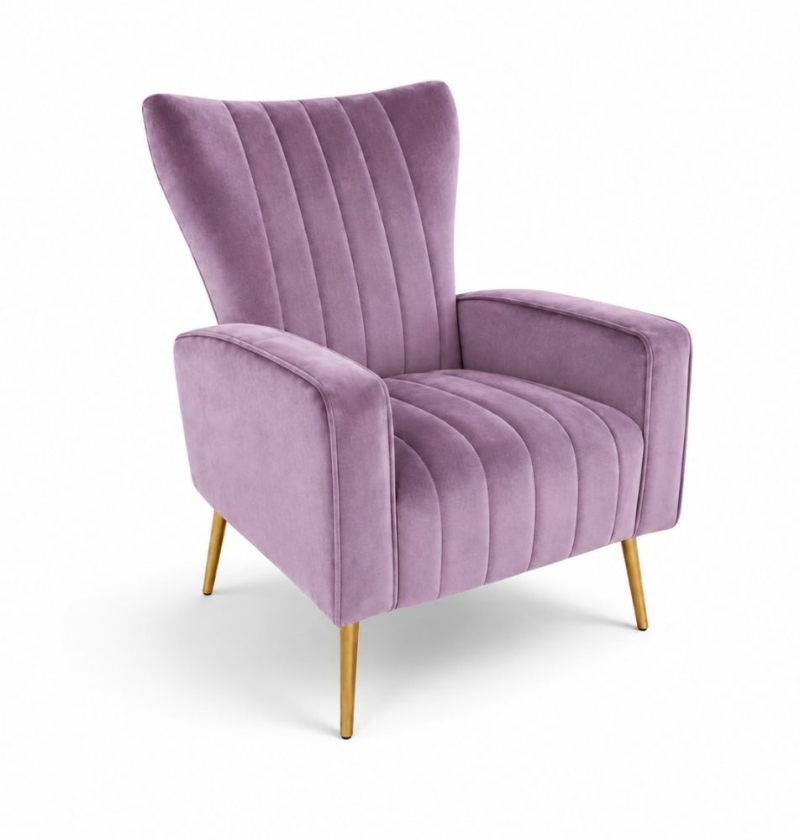 Ghế Sofa Armchair Aria - Nhung Tím Lilac
