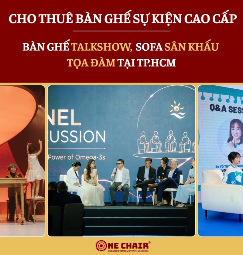 Cho thuê bàn ghế talkshow, sofa sân khấu tọa đàm tại TP.HCM