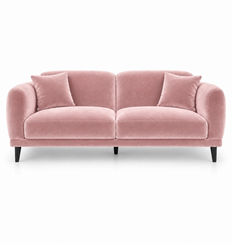 Sofa Đôi Lounge - Nhung Hồng Đào